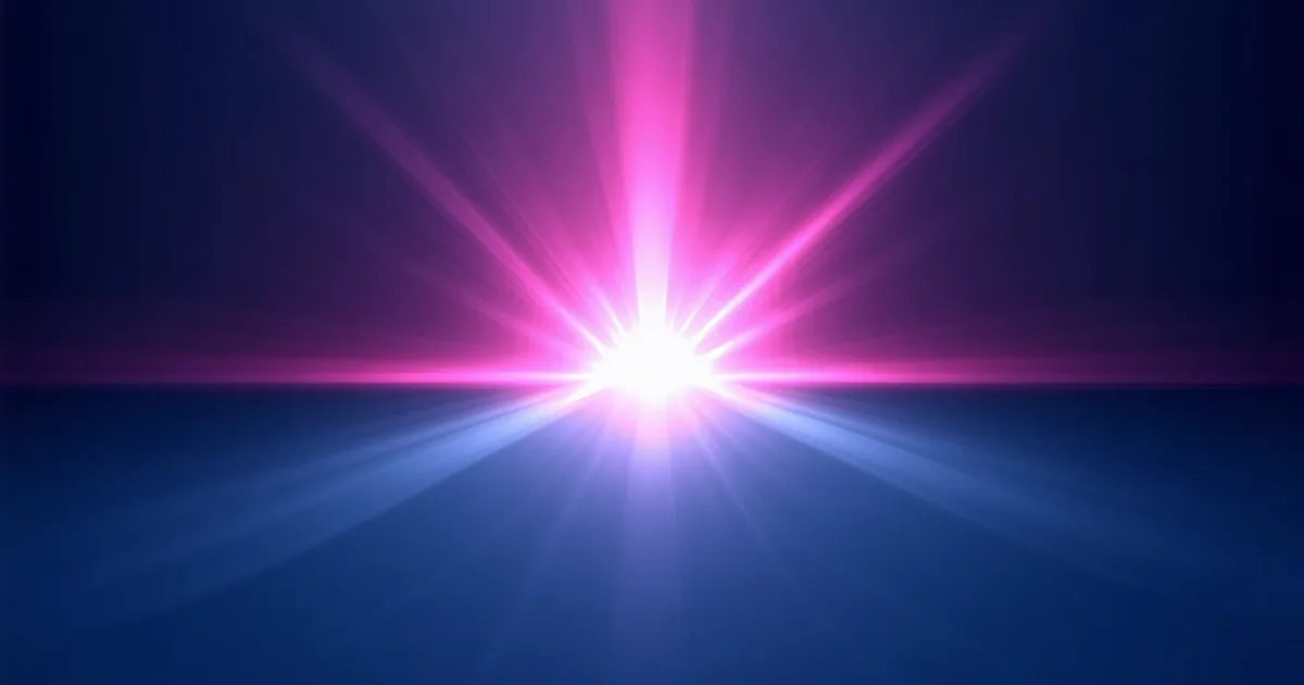 Abstract burst of activation light representing the aha moment in product onboarding