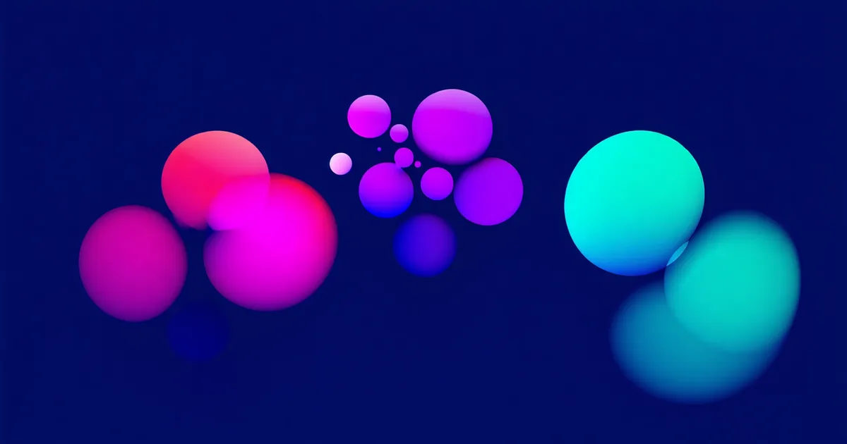 Abstract user segmentation visualization with distinct clusters