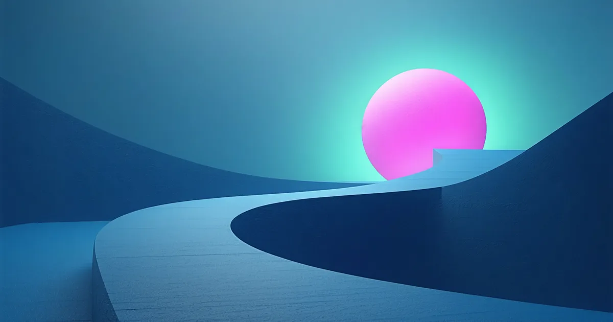 Abstract activation success state visualization with a clear bright endpoint