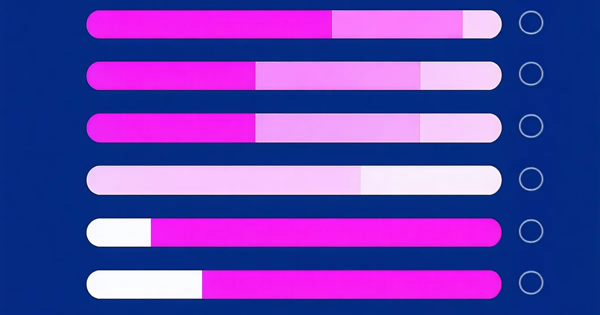 Abstract incomplete checklist visualization with items left unchecked